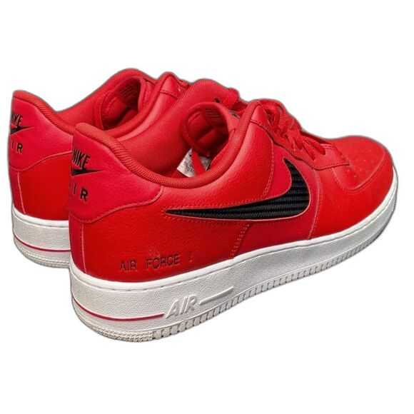 Nike Red Air Force 1 \'07 LV8 Cut Out Swoosh University Red Men\'s Sneakers 13 main image 7